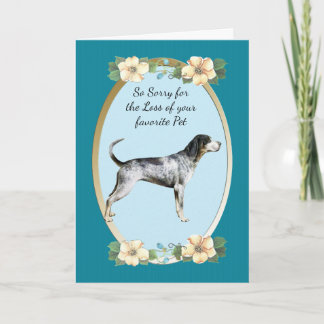 Bluetick Coonhound, Blauwgroen BloemenSympathie, Kaart