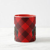 Bluetick Coonhound Buffalo Holiday Plaid Christmas Mok (Midden)