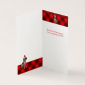 Bluetick Coonhound Christmas Dog Red Buffalo Plaid Kaart (Binnen)