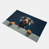 Bluetick Coonhound deurmat Kunst (Schuin)