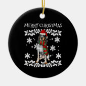 Bluetick Coonhound Dog kerstfeestelijke feestdagen Keramisch Ornament (Voorkant)