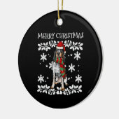 Bluetick Coonhound Dog kerstfeestelijke feestdagen Keramisch Ornament (Links)