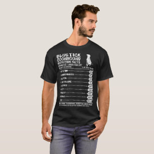 Bluetick Coonhound Dog Nutrition Facts Tshirt