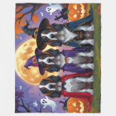 Bluetick Coonhound Dogs Pumpkin Halloween Grappig Fleece Deken (Voorkant)