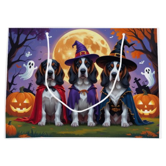 Bluetick Coonhound Dogs Pumpkin Halloween Grappig Groot Cadeauzakje (Voorkant)