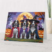 Bluetick Coonhound Dogs Pumpkin Halloween Grappig Kaart (Voorkant)