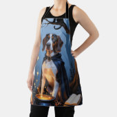 Bluetick Coonhound grillig Halloween schilderij Schort (Insitu)