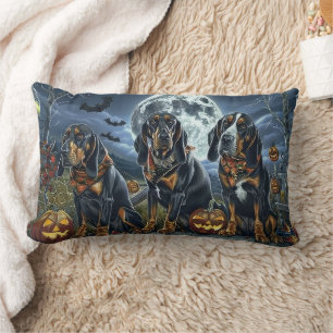 Bluetick Coonhound Halloween Spoken Kussen