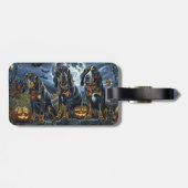 Bluetick Coonhound Halloween Spooky Bagagelabel (Achterkant horizontaal)