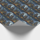 Bluetick Coonhound Halloween Spooky Cadeaupapier (Hoek)