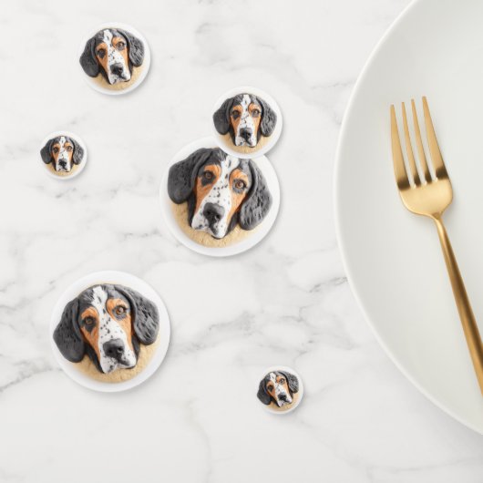 Bluetick Coonhound Hond 3D geïnspireerd Confetti (Groep)