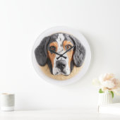 Bluetick Coonhound Hond 3D geïnspireerd Grote Klok (Huis)