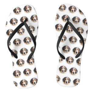 Bluetick Coonhound Hond 3D geïnspireerd Teenslippers