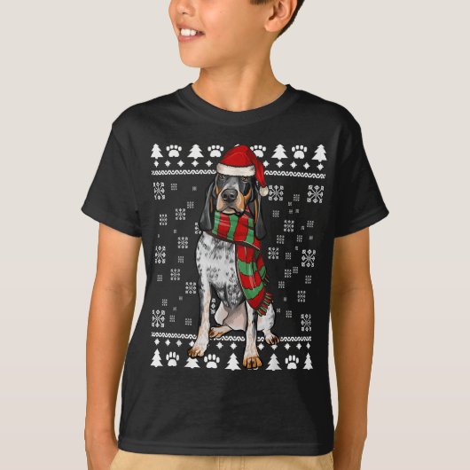 Bluetick Coonhound Hond Kerstman Hoed Kerstmis Lel T-shirt (Voorkant)