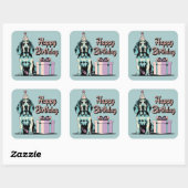 Bluetick Coonhound hond kleurrijk Vierkante Sticker (Vel)