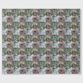 Bluetick Coonhound Hond Rijden Motorfiets Kerstmis Cadeaupapier (Vlak)