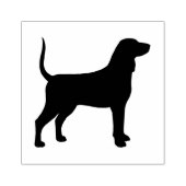 Bluetick Coonhound Hondenras Silhouette Rubberstempel (Afrduk)