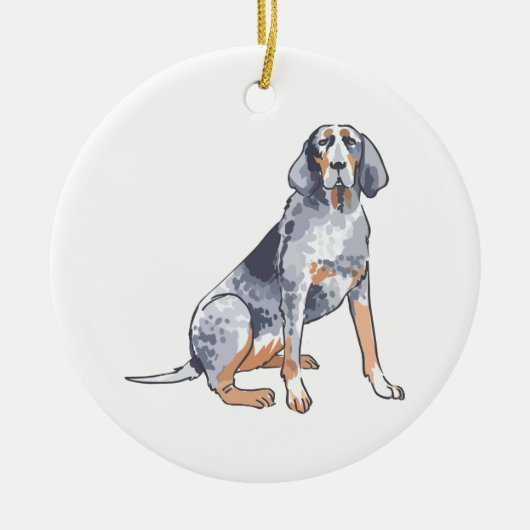 Bluetick Coonhound Keramisch Ornament (Voorkant)