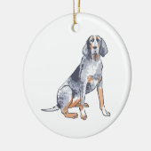 Bluetick Coonhound Keramisch Ornament (Links)