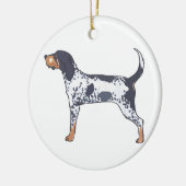 Bluetick Coonhound Keramisch Ornament (Links)