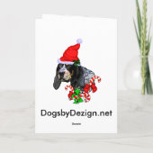 Bluetick Coonhound-kerstcadeautjes Feestdagen Kaart (Achterkant)