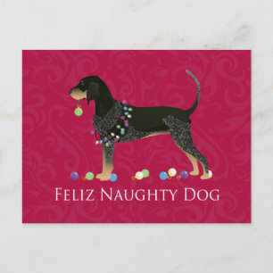 Bluetick Coonhound Kerstmis Feestdagenkaart