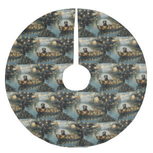 Bluetick Coonhound Kerstmis feestelijke reis Kerstboom Rok