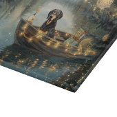 Bluetick Coonhound Kerstmis feestelijke reis Snijplank (Hoek)