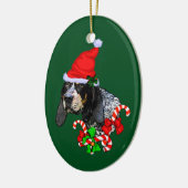 Bluetick Coonhound Kerstmis Keramisch Ornament (Links)
