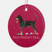 Bluetick Coonhound Kerstmis Keramisch Ornament (Links)