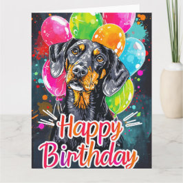Bluetick Coonhound met Ballonnen Kaart