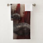 Bluetick Coonhound met Kerstman Kerstmis Bad Handdoek (Insitu)