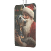 Bluetick Coonhound met Kerstman Kerstmis Luchtverfrisser (Links)