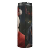 Bluetick Coonhound met Kerstman Kerstmis Thermosbeker (Achterkant)