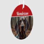 Bluetick Coonhound Nom de la photo Fête Noël (devant)