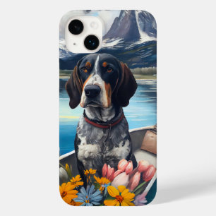Bluetick Coonhound op een peddel: Een landschappel Case-Mate iPhone 14 Plus Hoesje