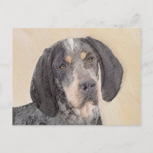 Bluetick Coonhound Painting - Cute Original Dog Ar Briefkaart