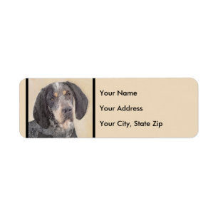 Bluetick Coonhound Painting - Cute Original Dog Ar Etiket