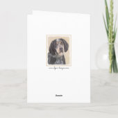 Bluetick Coonhound Painting - Cute Original Dog Ar Kaart (Achterkant)