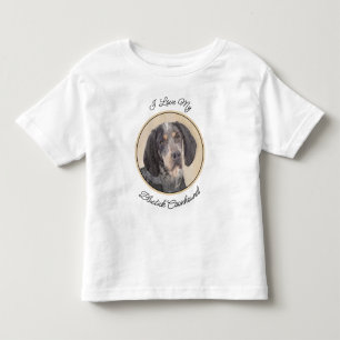 Bluetick Coonhound Painting - Cute Original Dog Ar Kinder Shirts