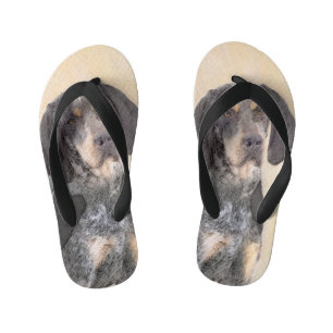 Bluetick Coonhound Painting - Cute Original Dog Ar Kinder Teenslippers