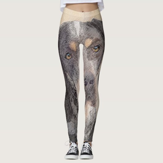 Bluetick Coonhound Painting - Cute Original Dog Ar Leggings (Voorkant)