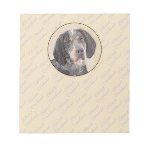 Bluetick Coonhound Painting - Cute Original Dog Ar Notitieblok