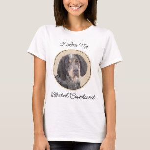 Bluetick Coonhound Painting - Cute Original Dog Ar T-shirt