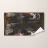 Bluetick Coonhound Puppy Herfst Delight Pompoen Bad Handdoek (Handdoek)