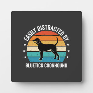 Bluetick Coonhound Retro Zonsondergang Hond Fotoplaat