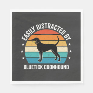 Bluetick Coonhound Retro Zonsondergang Hond Servet
