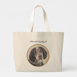 Bluetick Coonhound Schilderen met markeringen Dog  Grote Tote Bag