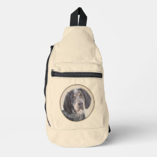 Bluetick Coonhound Schilderen met markeringen Dog Sling Bag