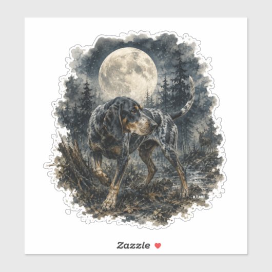 Bluetick Coonhound Sticker (Vel)